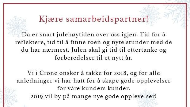 Julekort fra Crone